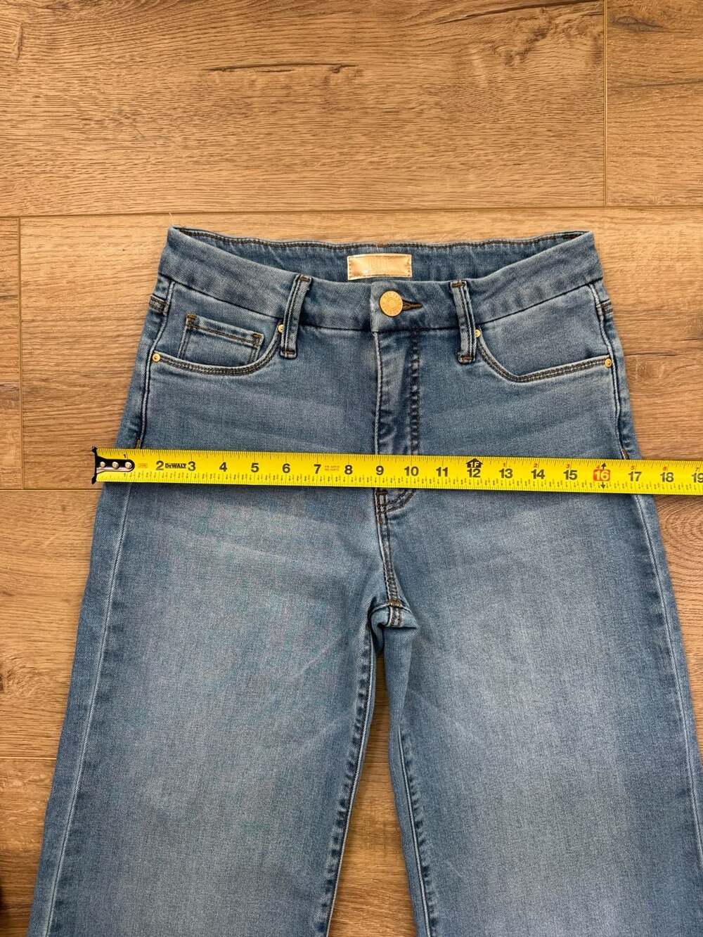 KUT from the Kloth Meg Fab Ab High Rise Wide Leg Raw Hem Jeans Size 0 Blue - Picture 9 of 15